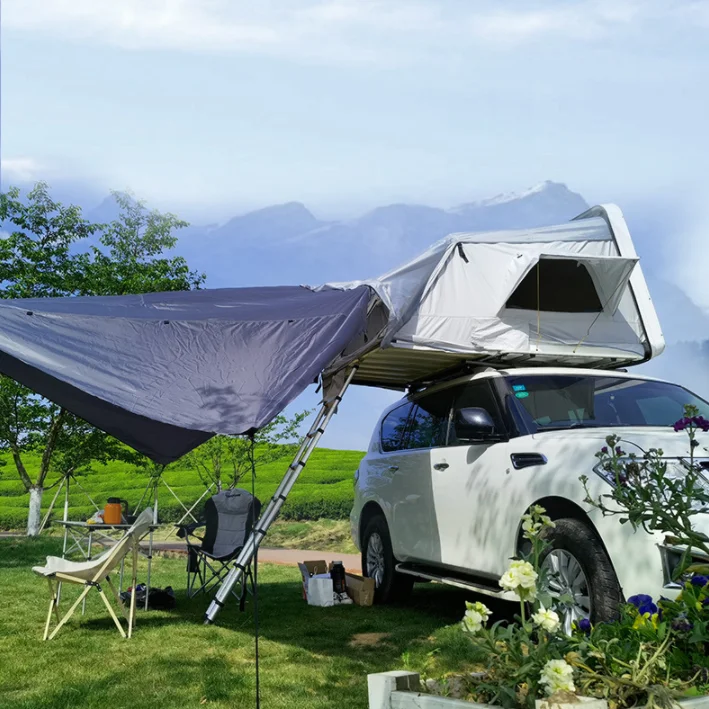 Outdoor Camping Car Roof Tent Tail Extension Mosquito Proof And Rain  Automatic Quick Opening  Rooftop 