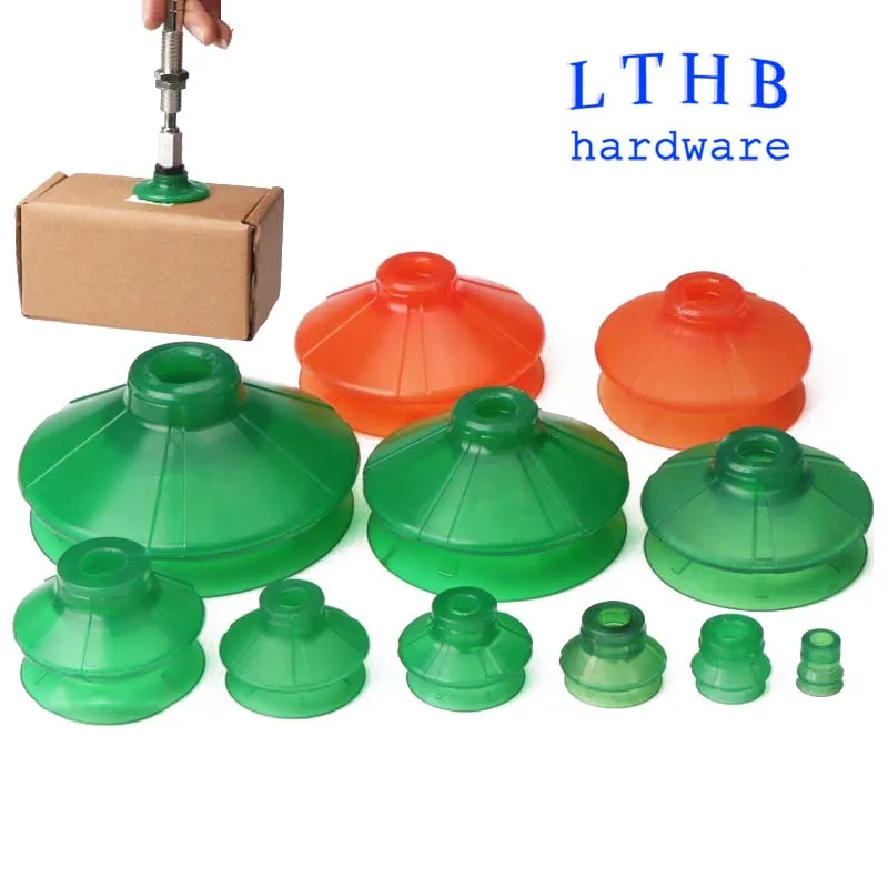 Pneumatic Ripple Vacuum Suction Cup SPB1-10 20 25 30 Large Power Green Silicone Sucker Injection Molding Robot Automation Tools