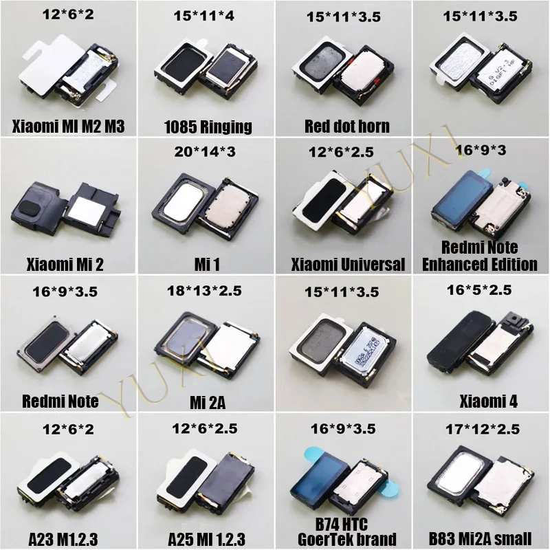 YUXI 1 Uds altavoz zumbador para Xiaomi Redmi Hongmi NOTA M1 MI 2A 3S MI4 M3 M2 MI2/3 pro calidad superior