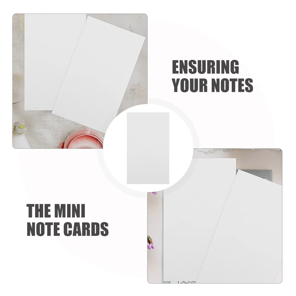 100Pcs Blank Index Cards Mini Note Cards No Ink Bleed Through for Meeting Notes Study Supplies Aesthetic Office