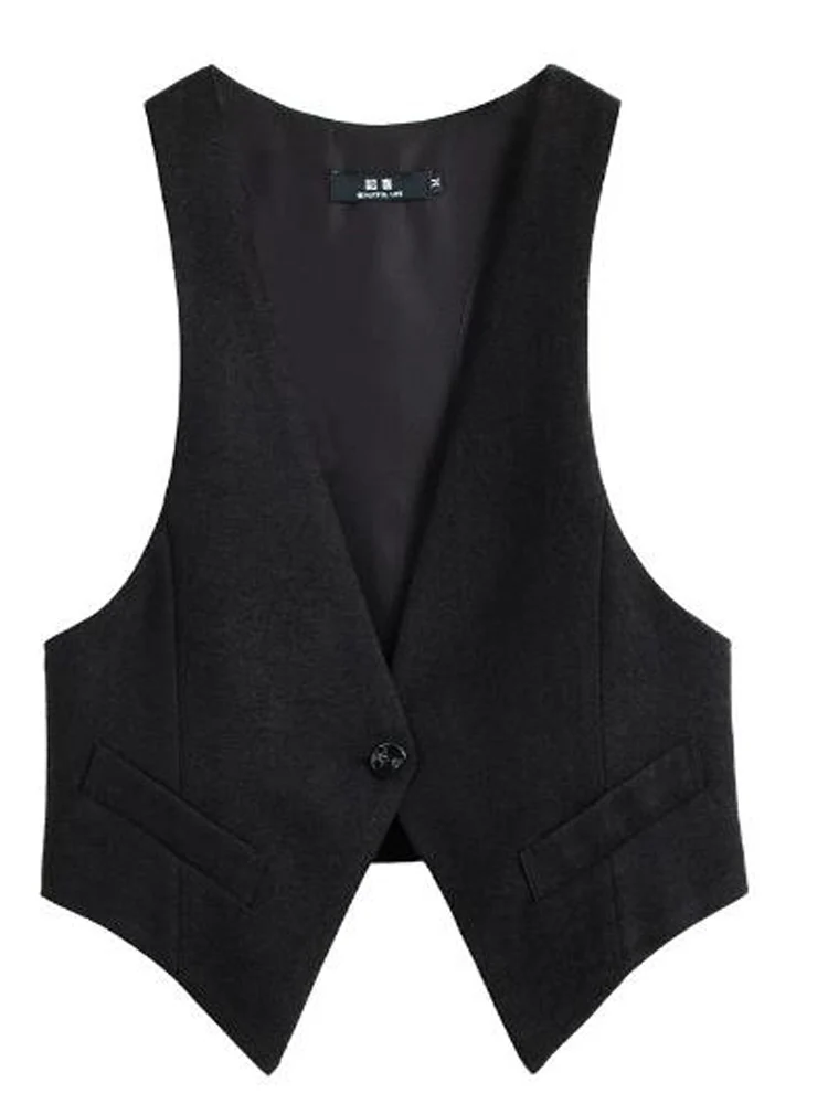 Monopetto set corto scollo a v vestiti di lusso donna gilet corto senza maniche da donna 2023 gilet primavera cappotti giacche