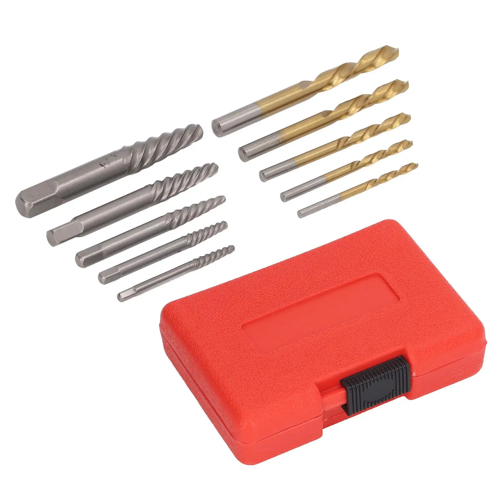 

Corrosion-Resistant Left-Hand Drill Bit & Screw Extractor Set with Convenient Storage for removing Broken Screws