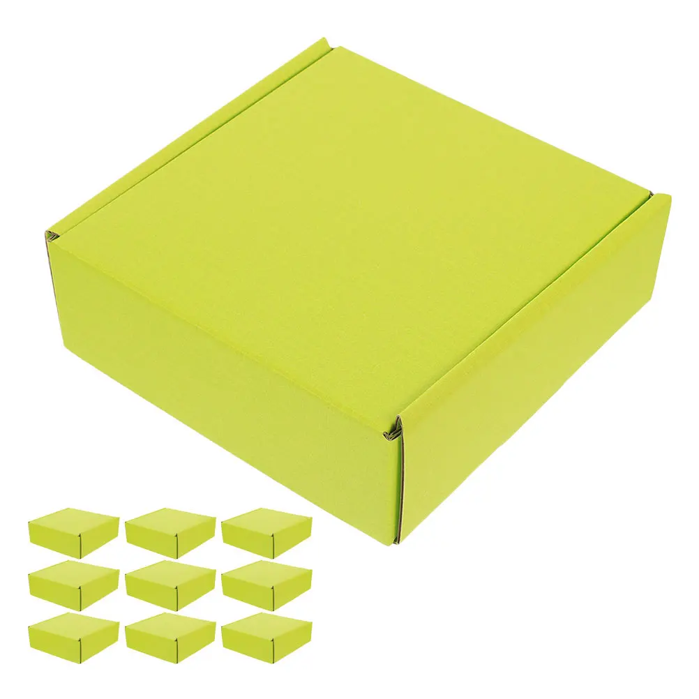 10 قطعة صناديق التعبئة والتغليف المموجة الملونة الثقيلة شقة أضعاف التسوق البريدية تتحرك صناديق التعبئة الصغيرة #4