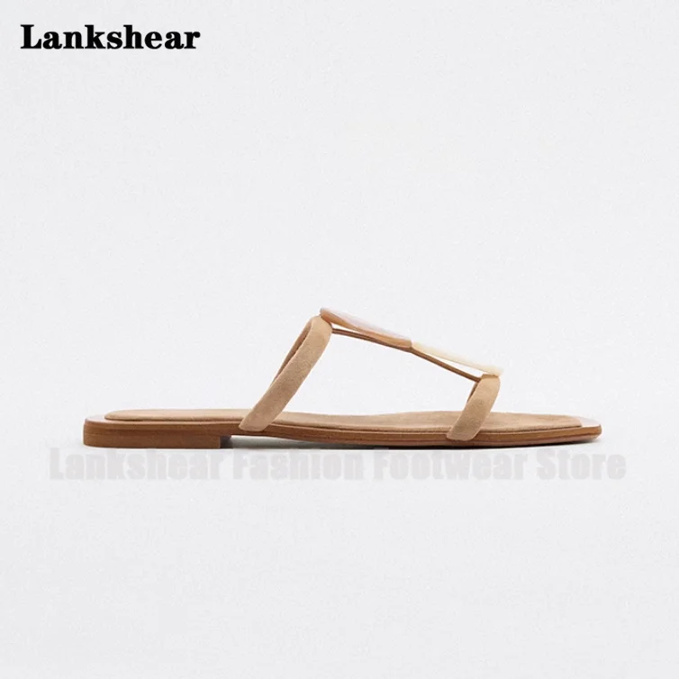 Flat Open Toe Slippers Roman Sandals Women Shoes Summer Square Toe Slingback Falt Slippers Flip Flops Sandalias De Mujer Verano