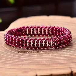Natural Red Garnet Bracelet - Stylish and Elegant Fashion Jewelry