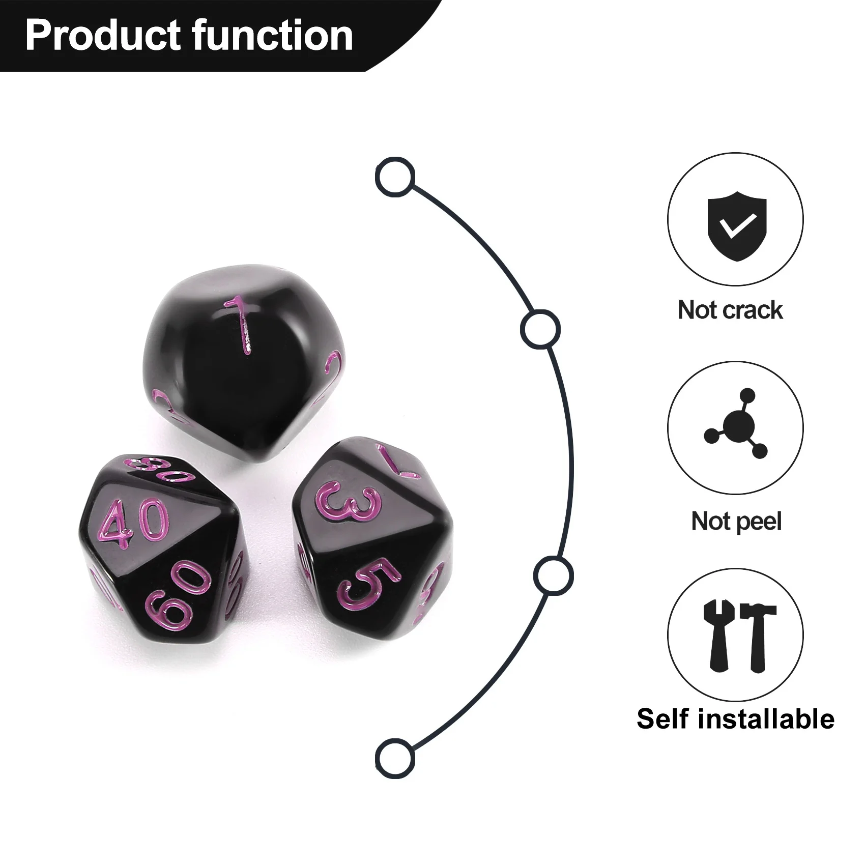 

Бюджетный набор из 15 полимерных многогранных кубиков DND (D3-D100) для настольных ролевых игр