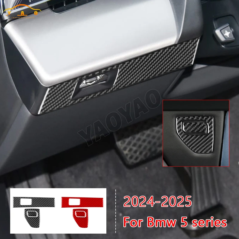

Carbon Fiber Car Dashboard Side Panel Cover Car Accessories Sticker For BMW 5 Series i5 G60 G68 2024 2025