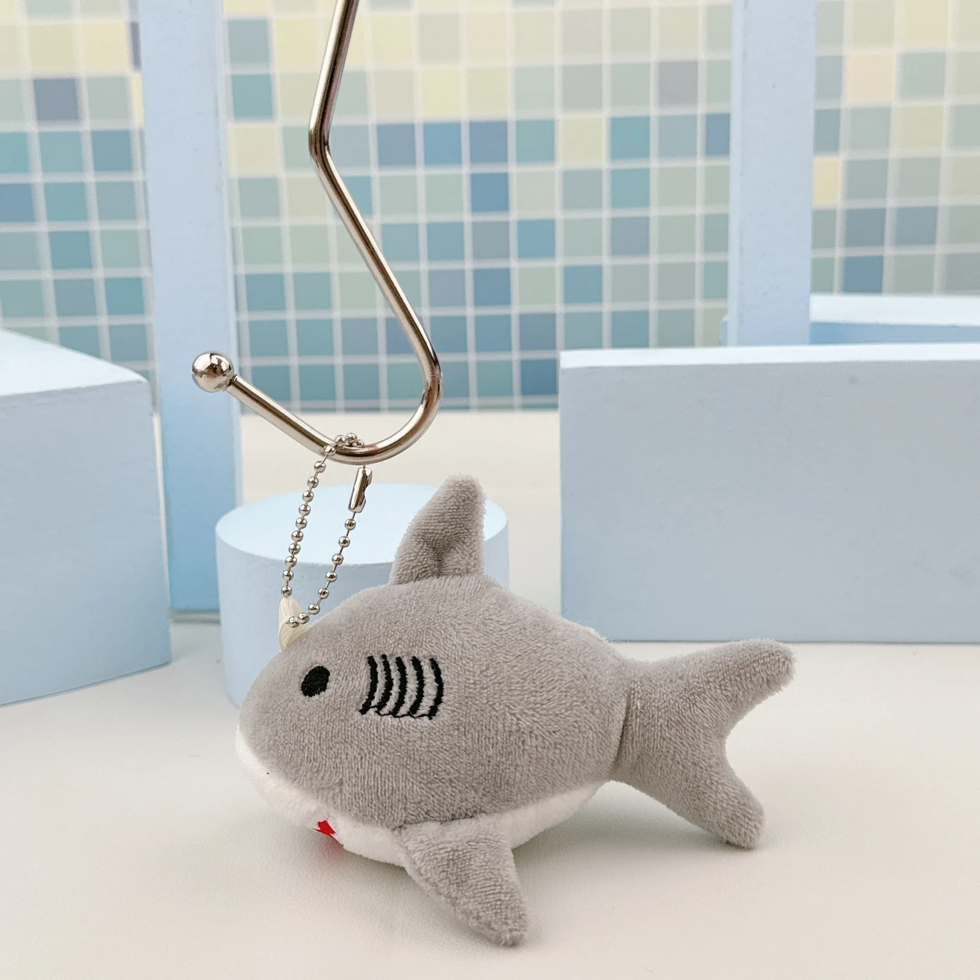 Cute Plush Shark Toy Keychain Soft Stuffed Animal Key Chain For Birthday Gifts Doll Gift For Children