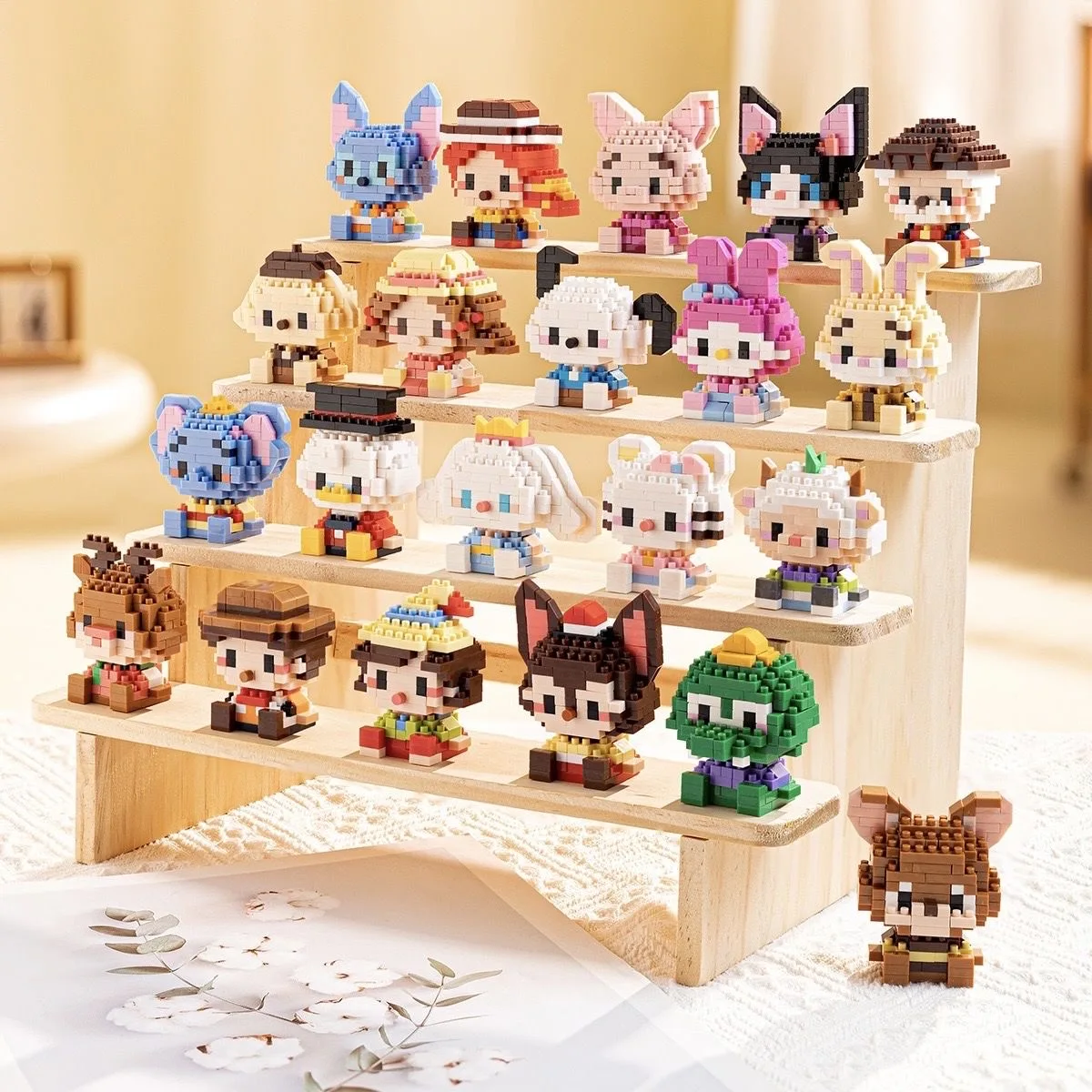 Micro Building Blocks Cute Animal Kawaii Pet Cat Series Small Particle Bricks Educational Assembly Model Children Birthday Toys