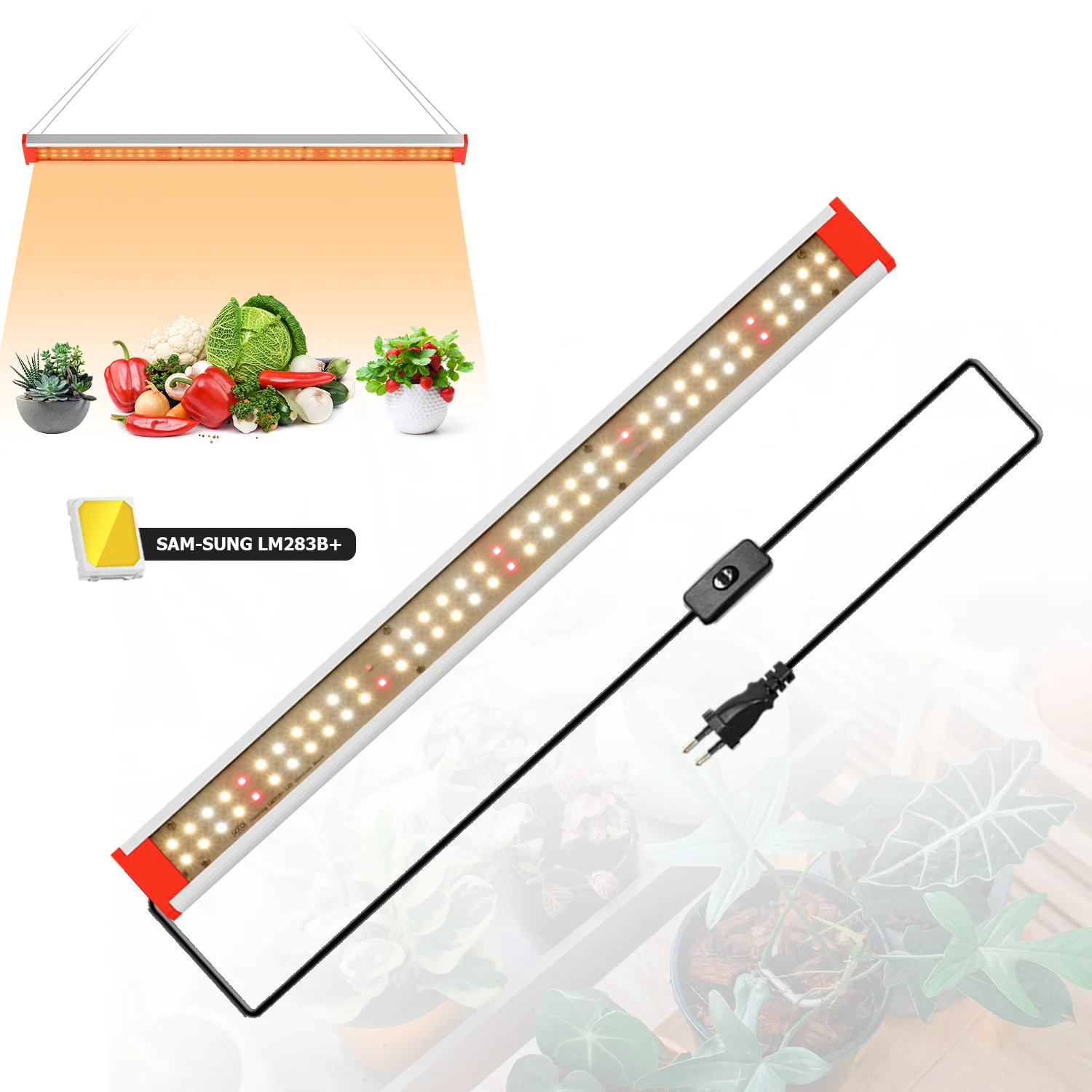 Imagem -02 - Led Cresce a Luz Espectro Completo Sol Sam-sung Lm283b Phyto Lâmpada à Prova Impermeável Água para Mudas de Plantas Flor Casa Tenda Crescer Caixa Ac220v