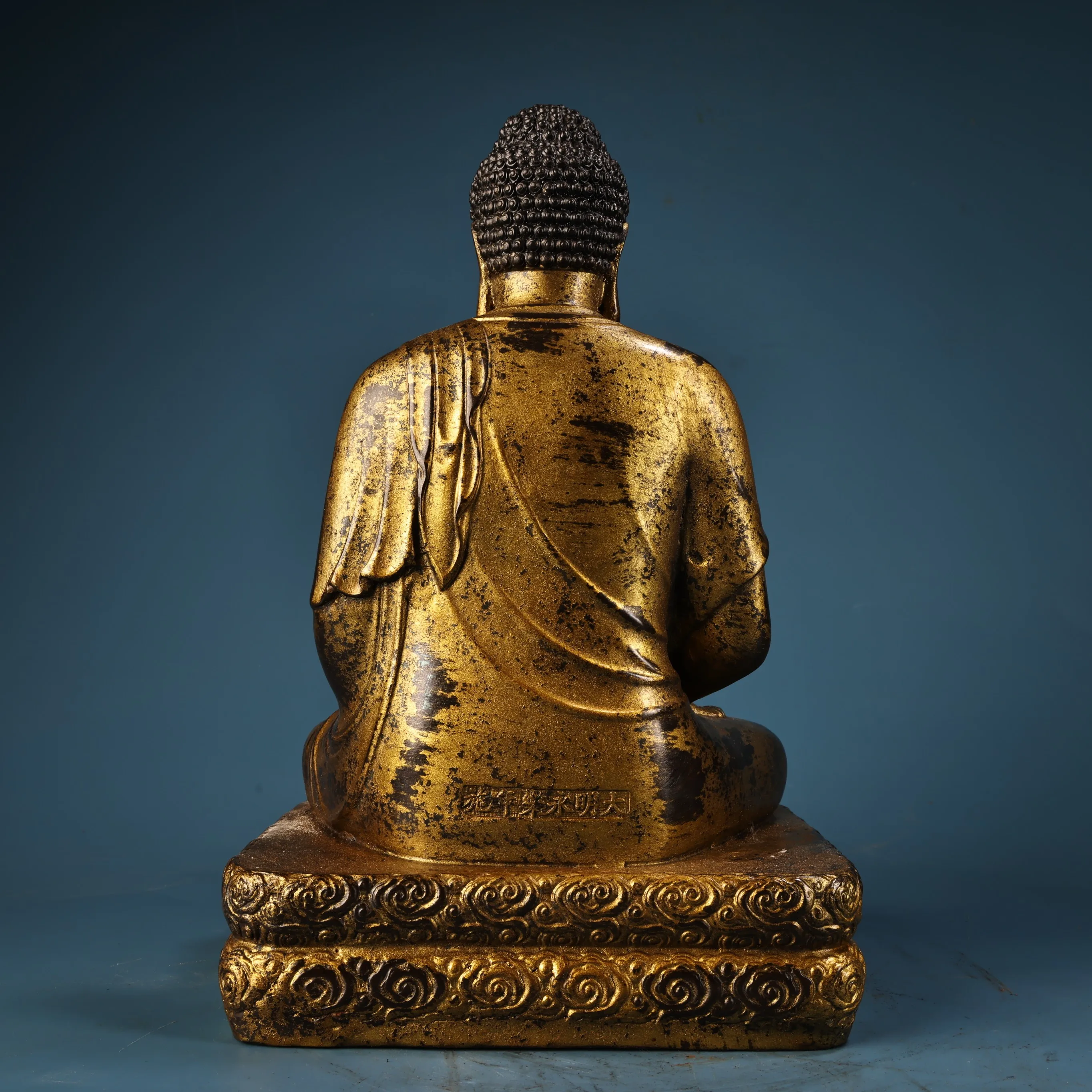 Old Bronze Gilded High relief Amitabha Northern Wei Buddha Shakyamuni Sitting Buddha Lotus Buddha Terrace