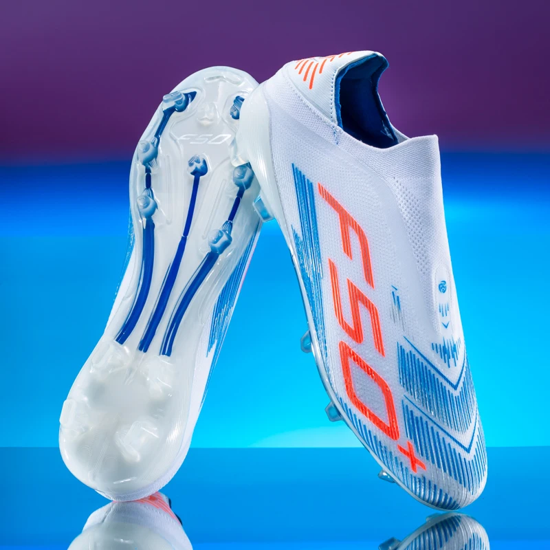 NEW Without-lace Mens Soccer Shoes Boys Training Non-Slip Turf Soccer Cleats TF/FG Football Sneakers Chuteira Campo 35-45
