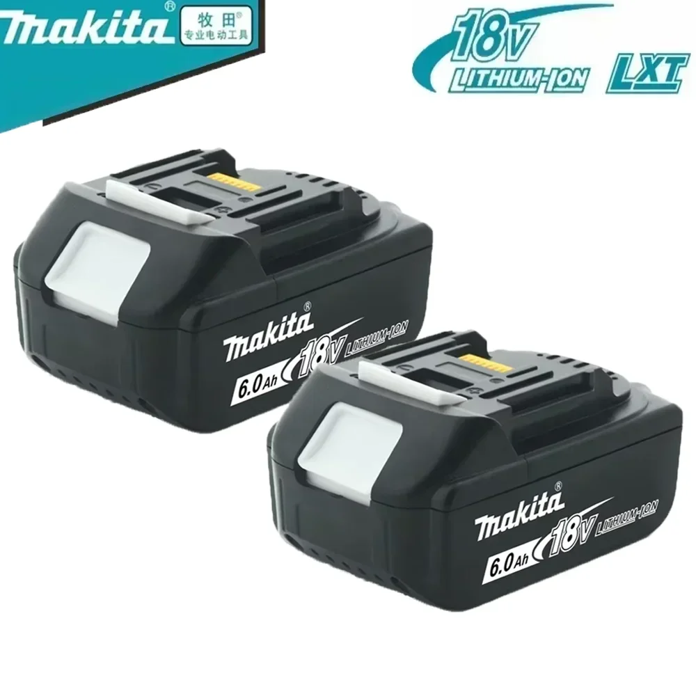 

100% Original Makita 18V 6.0Ah Rechargeable Power Tool Battery For LXT BL1860B BL1860BL1850 BL1830 Replaceable LED Lithium-ion