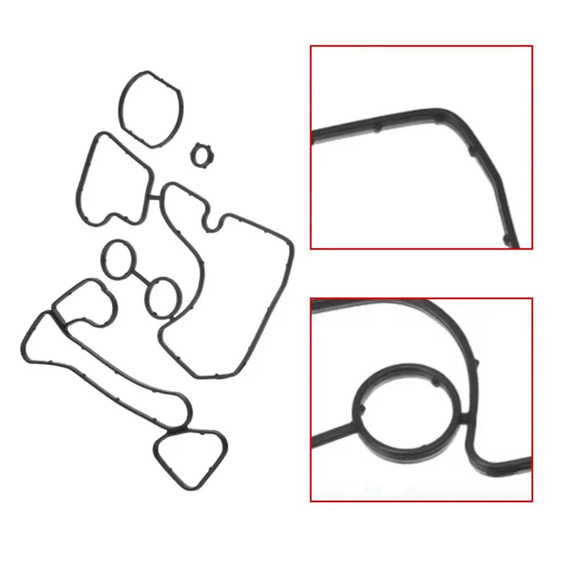 10 Set Guarnizione radiatore olio motore per A6 A7 A8 Q5 Q7 3.0L TDI V6 DIESEL A/T 059117070B 059117070 0591170A