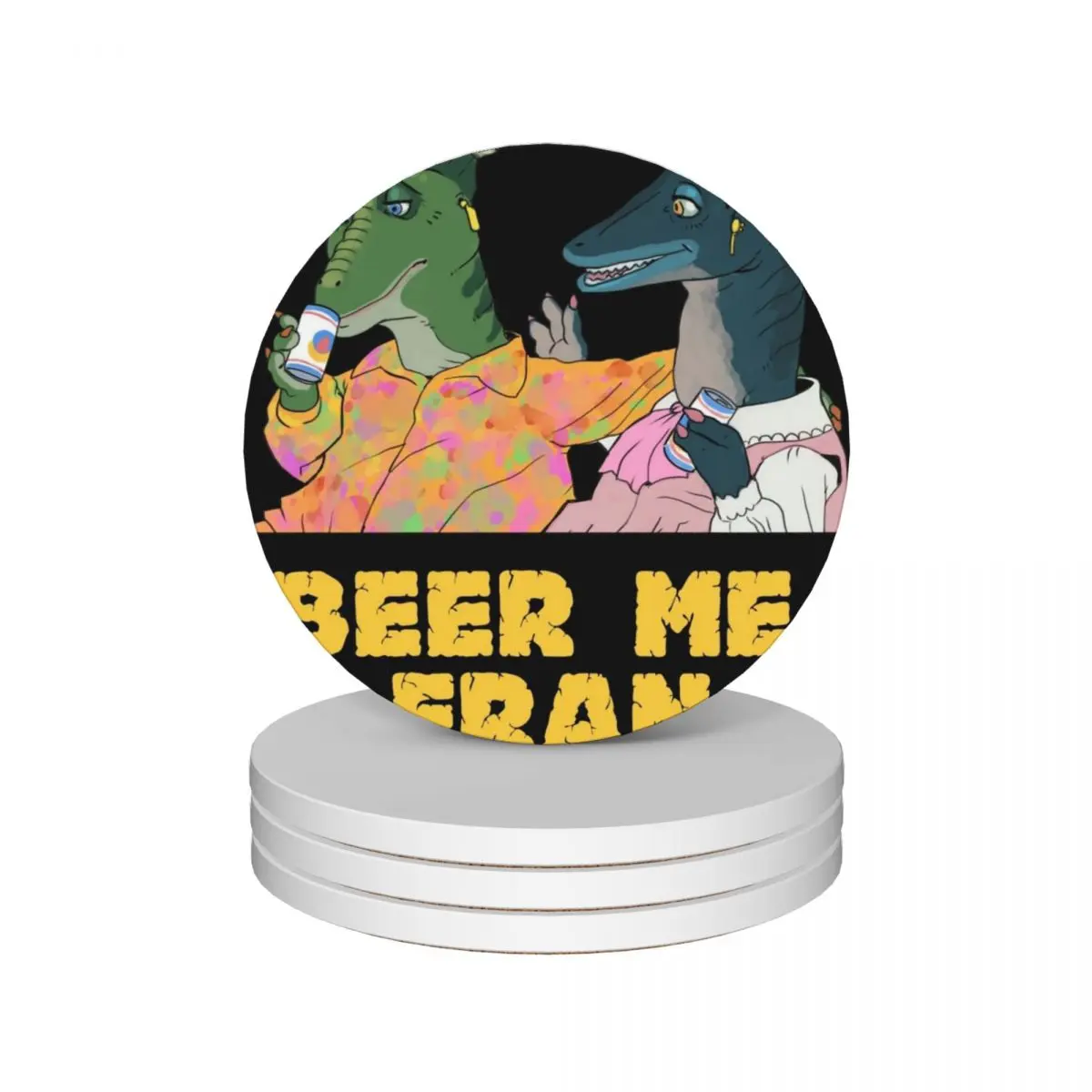 

beer me, fran Ceramic Coasters (Set of 4) cup holder household utensils kitchen Coasters