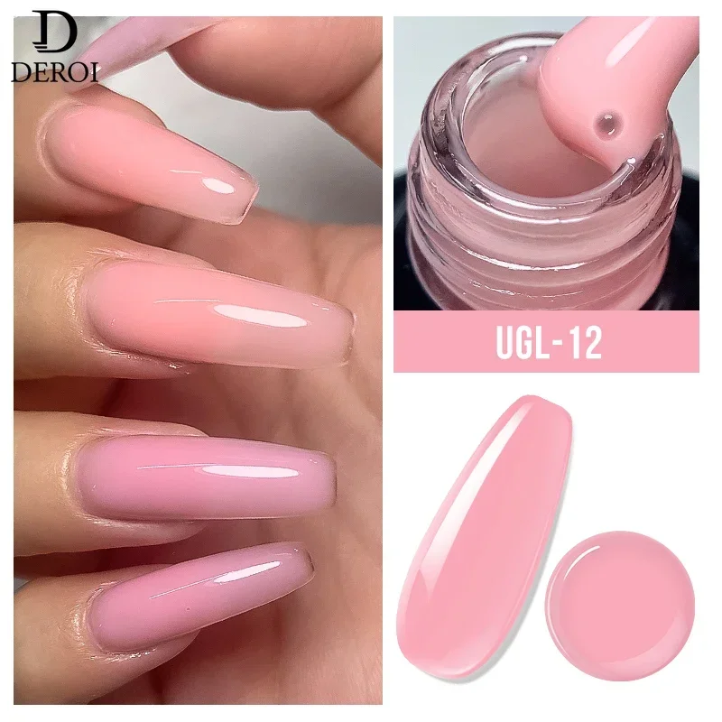 

UV Quick Extension Gel for Nail Art Clear Building Nail Gel Polish Rubber Base Nude Pink White Poly Nail Gel Semi Permanent 8ml