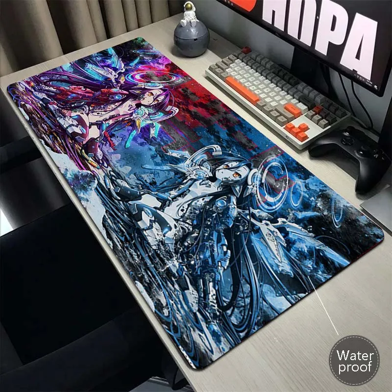 

Oversize NO Game NO Life Large Mouse Pad Lock Edge Mouse Mat Soft Mouse Mat Non-slip Rubber Waterproof Table Mats Keyboard Pads