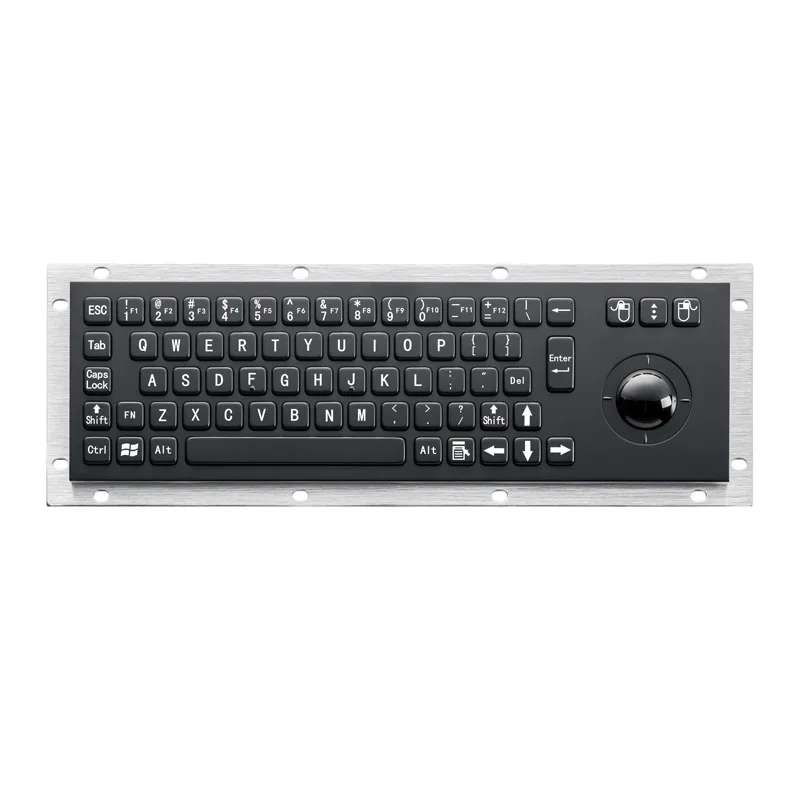 

Stainless steel metal industrial electrophoresis black keyboard