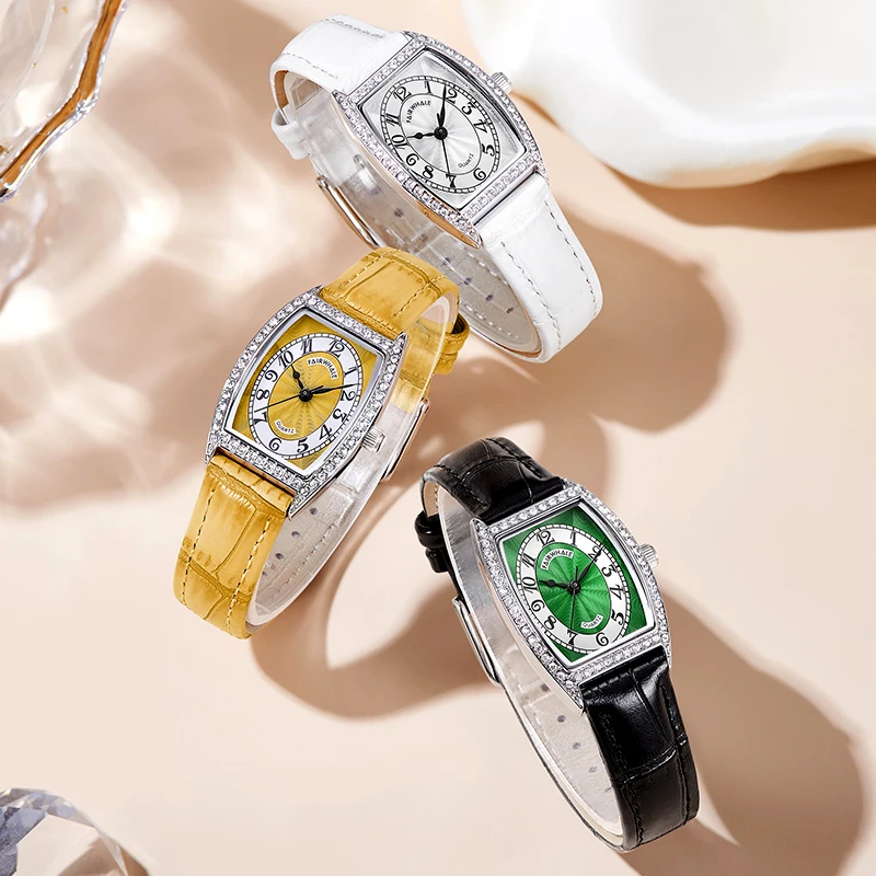 Mark Fairwhale 3450 Fashion Elegant Watch Women  Diamond Ladies Dress Quartz Watches Waterproof Woman Watch