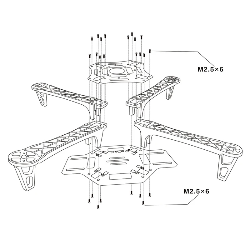 Kit de cadre de quadrirotor F450 4 axes, support multi-rotor, importateur pour DJI KK BrosMWC RC, remplacement