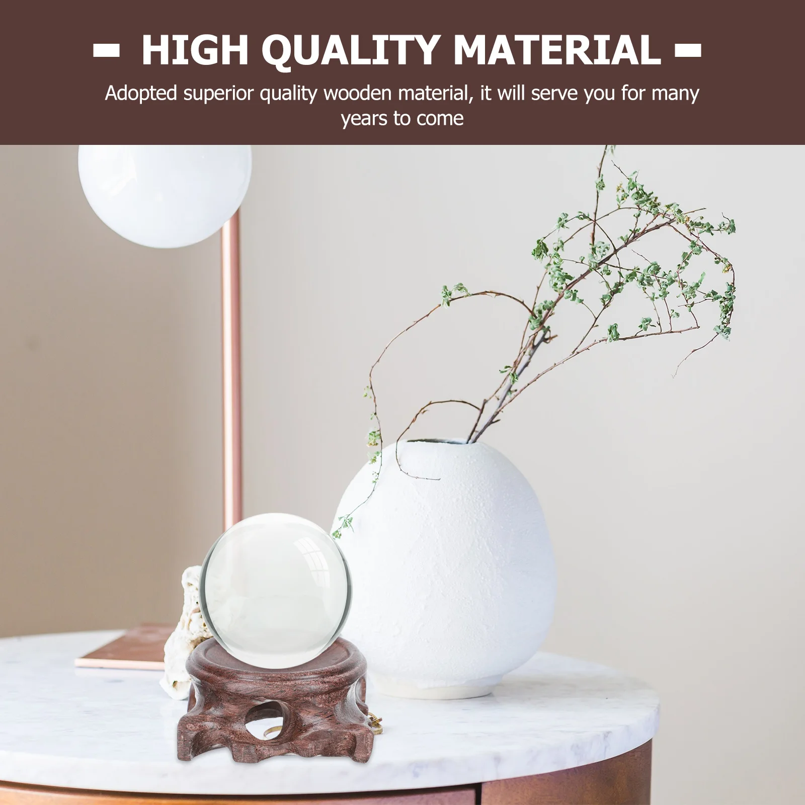 

2pcs Solid Wood Base Decorative Display Stand For Crystal Balls Wooden Craft Gourd Holder Vintage Desktop Adornment Carving