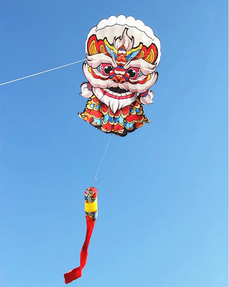 free shipping lucky lion kite flying soft kite for adults kites line traditional kite Dragon kite inflatable toy flying fish koi