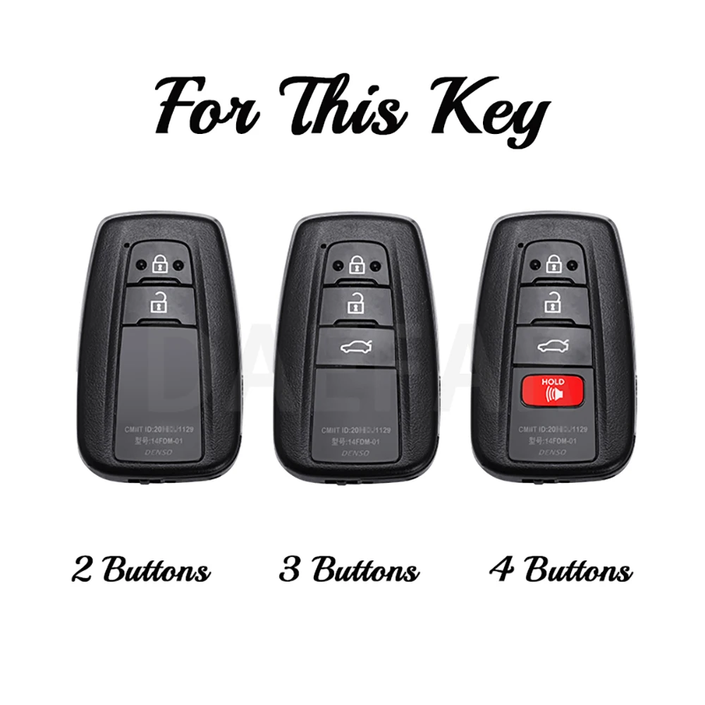 Voor Toyota Corolla Prius Camry Chr C-HR Rav4 Altis Land Cruiser Prado Transparant Auto Remote Key Case Cover Shell Fob Keyless