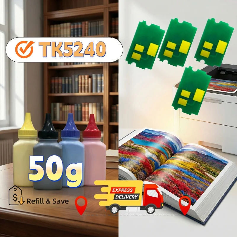 

50 г/упаковка Тонер-порошок для лазерных принтеров Kyocera ECOSYS M5526cdn M5526cdw P5026cdn, цветные тонеры TK-5240 TK-5242 TK-5244