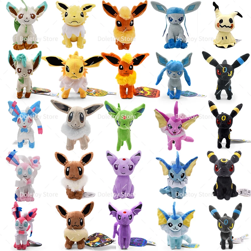 Recensione e Valutazione del Gioco Eevee Collection Pokemon Plush Mimikyu Eevee Evolution Umbreon Vaporeon Sylveon Flareon Leafeon Espeon