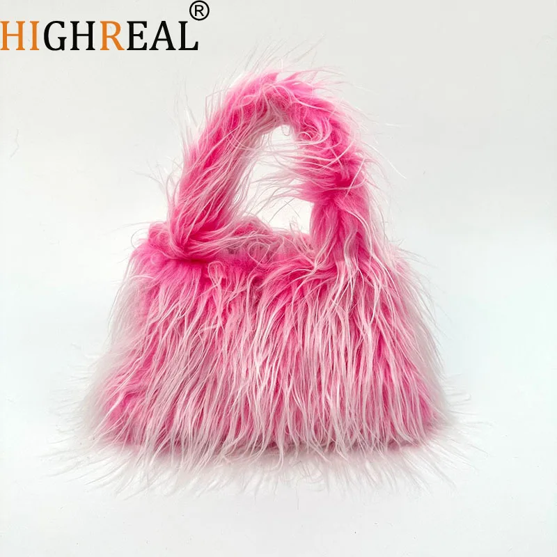 

Новая женская сумка-тоут из искусственного меха, плюшевая, роскошный дизайн, мягкие зимние сумки через плечо, Bolsa Feminina