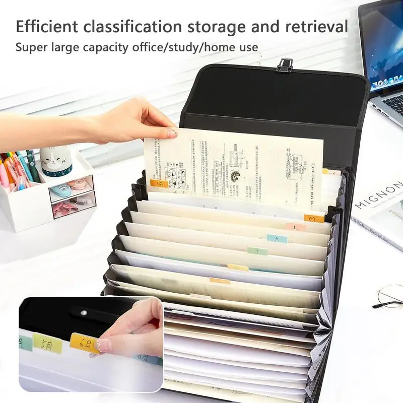 

College Folders Document Filing Financial Cards Holder School Invoices Money Saving Storage Organizer With Label Index Label