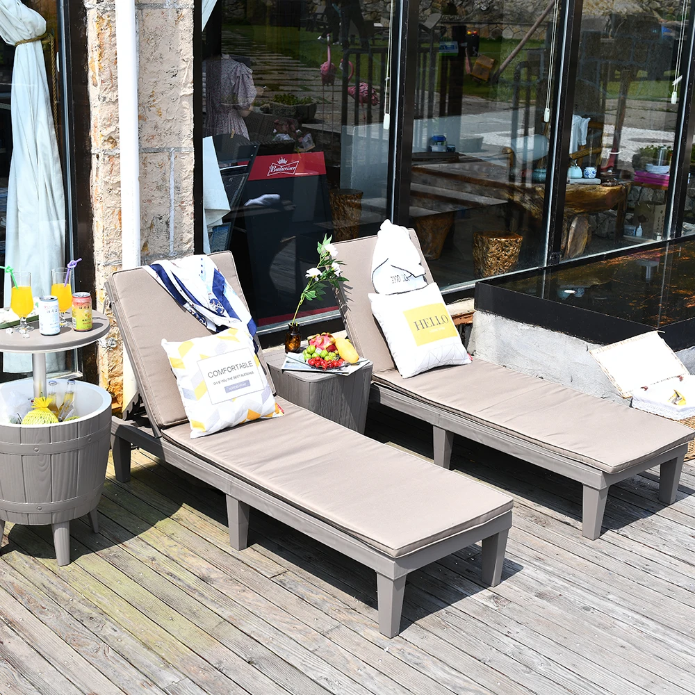 Luxury Outdoor Chaise Lounge Sun Lounger Bed With 3cm Cushion, Turkey Style view 5