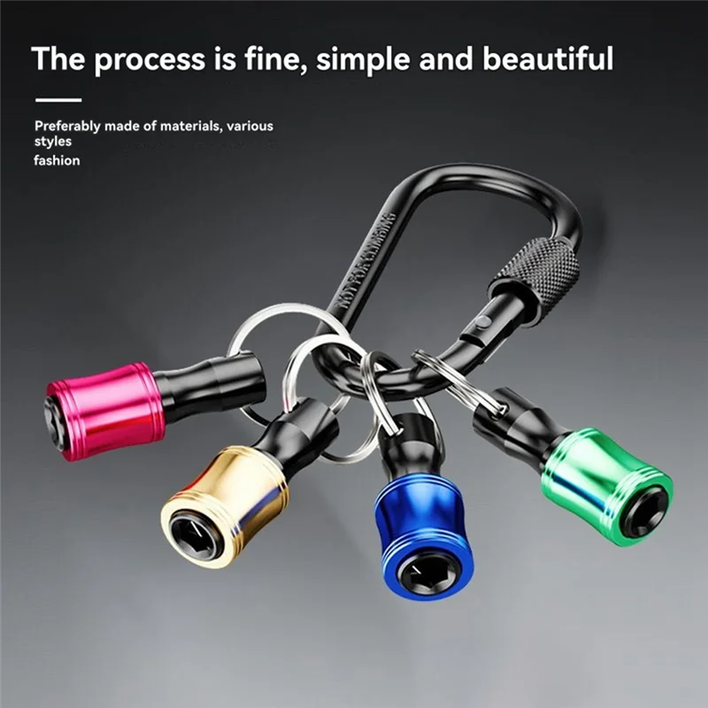 Frische 4PCS Bunte 1/4 Sechseckigen Griff Bit Umwandlung Stange Schlüsselbund Typ Sechseckigen Bit Lagerung Quick Connect Stange