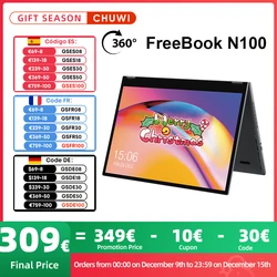 Chuwi free book 360 ° Laptop Tablet 13,5 Zoll fhd Touchscreen Windows 11 Intel n100 Quad Core 12GB lpddr5 512g ssd wifi6