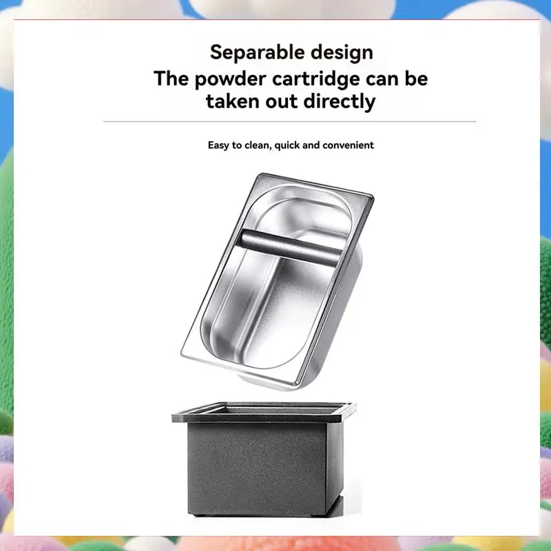 

Coffee Box Embedded Coffee Grounds Bucket Coffee Knocking Ground Tank Coffee Powder Ground Tank-AS97