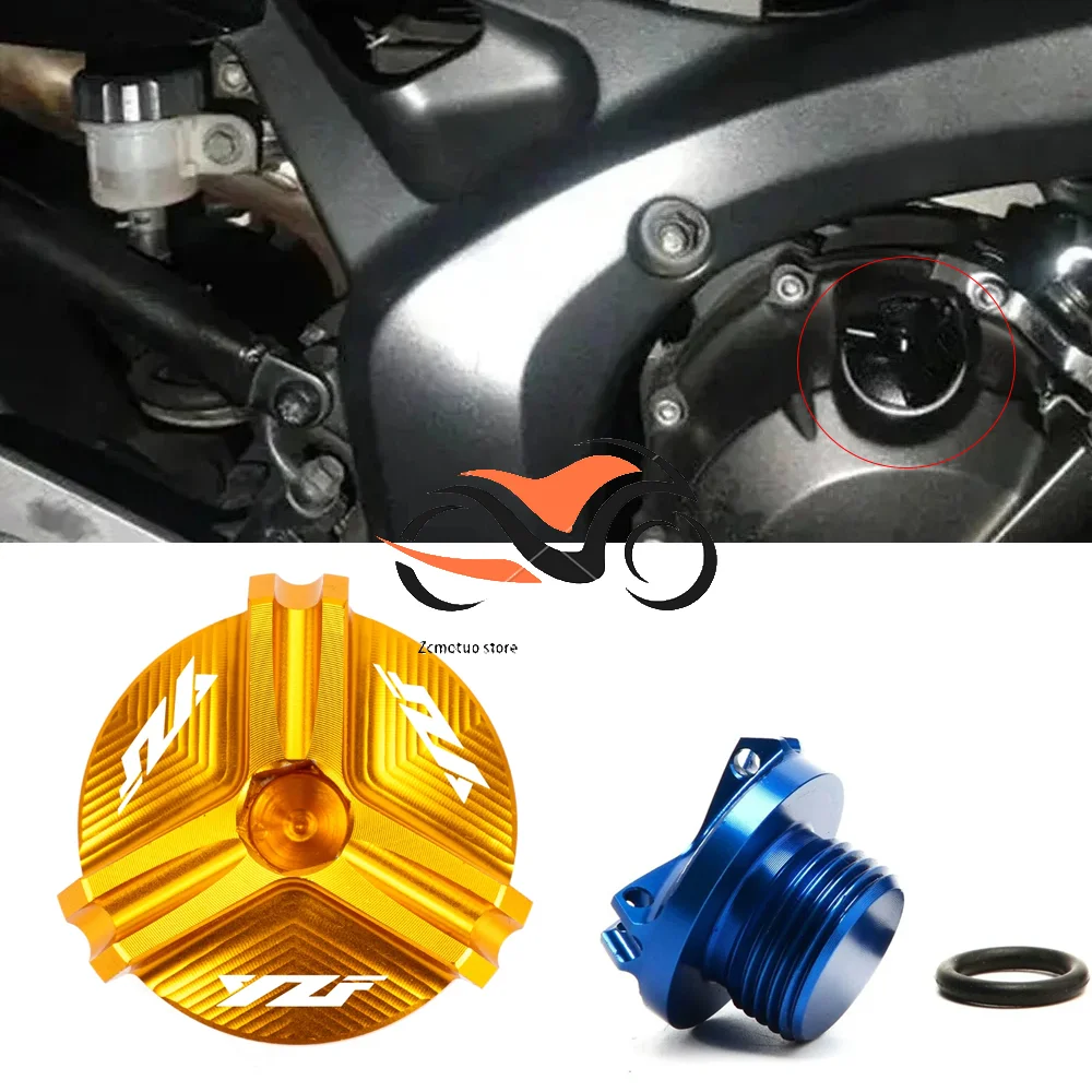 

For YAMAHA YZF R1 R3 R6 R7 R1M R6S YZFR1 YZFR3 YZFR6 YZFR6S YZFR7 Motorcycle CNC Engine Oil Filler Cap Plug Cover