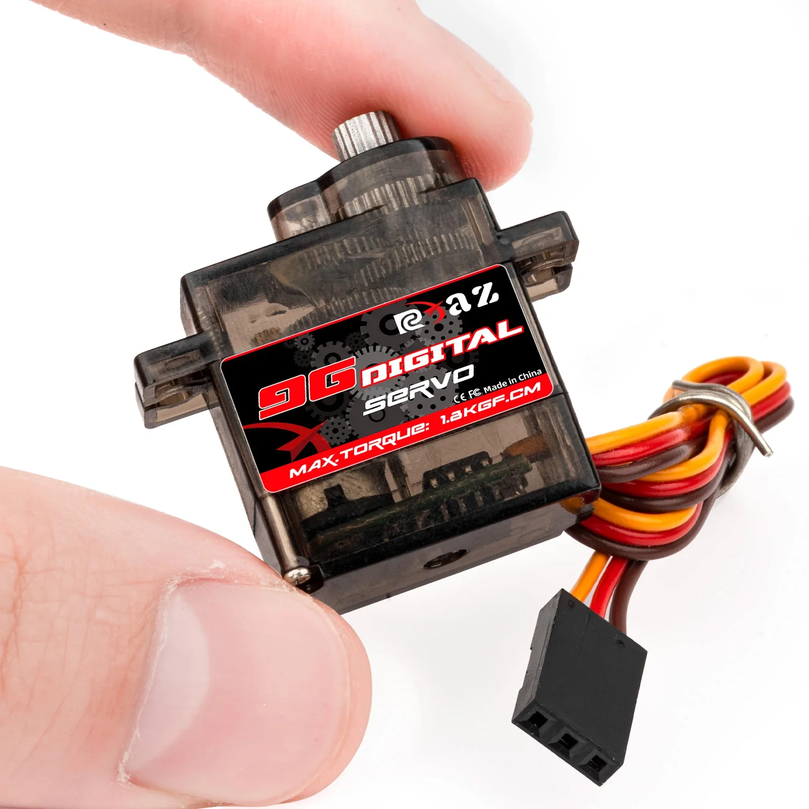 RCXAZ 9 g Kunststoff/Eisen/Kupfergetriebe 1,6 kg digitales Servo für RC Starrflügelflugzeug Roboter Auto Boot Kanalflugzeug kleiner Servomotor – Detail 11
