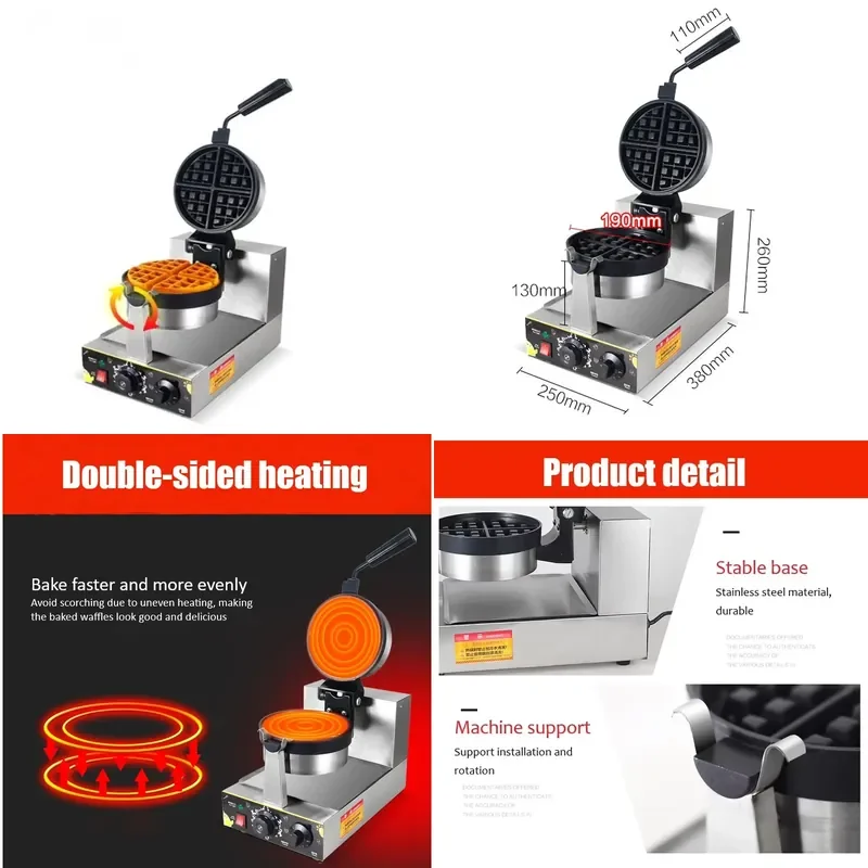 Factory High Quality Hot Sale Non Stick Bubble Waffle Maker Iron for Making Bubble Waffles
