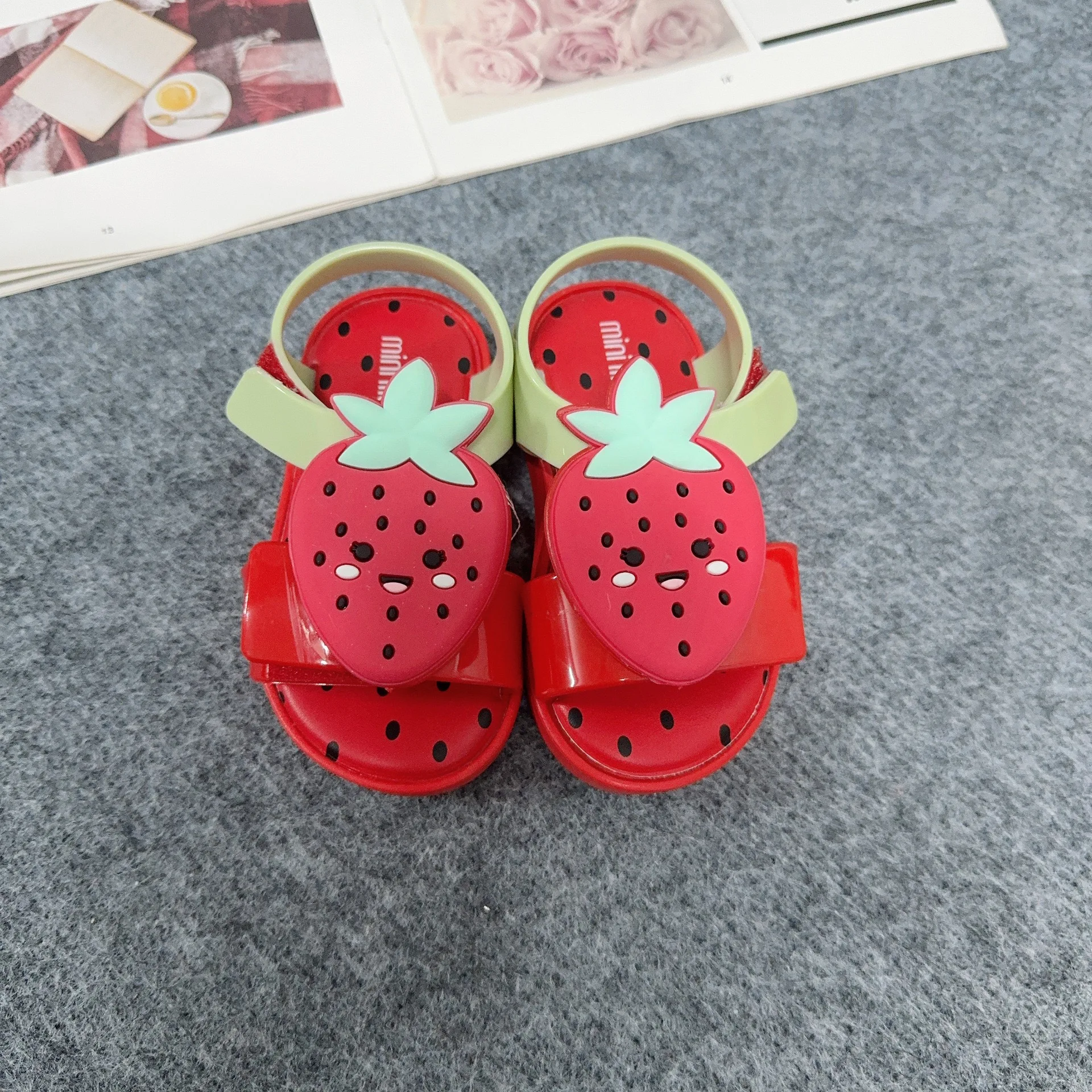 Mini Melissa Children\'s sandals summer 0-7 years old infant baby walking shoes non-slip soft soles toddler girl shoes kids shoes