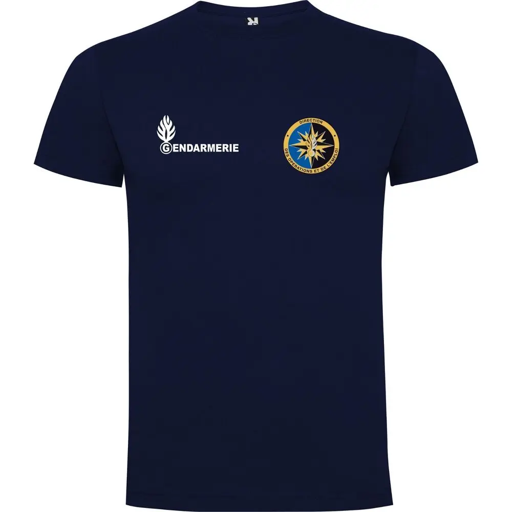 French Gendarmerie - Operations and Employment Bureau T-shirt Short Sleeve Casual Cotton O-Neck Men T Shirt