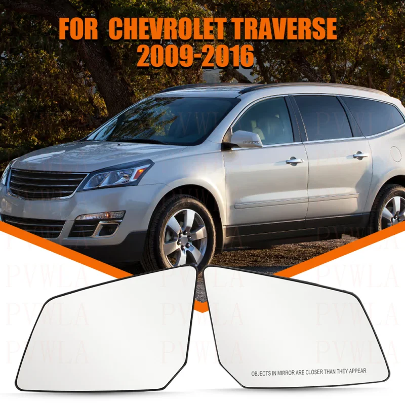 Espejo de cristal calefactable GM1325119 GM1324119 para Chevrolet Traverse versión estadounidense 2009 2010 2011 2012 2013 2014 2015 2016 Coche