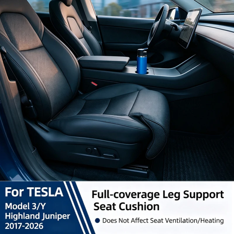 For Tesla Model Y Juniper Model3 Highland 2025Leg Support Extension Seat Cover Memory Foam Extender Cushion Interior Accessories
