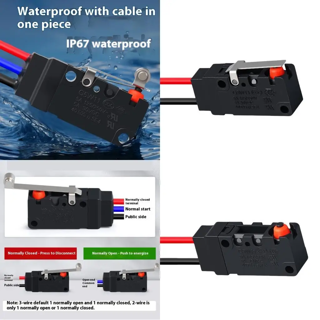

652F Industrial Waterproof Small Travel Switches 2 Wire Normally Closed Dustproof Oilproof Control for Automation Equipment