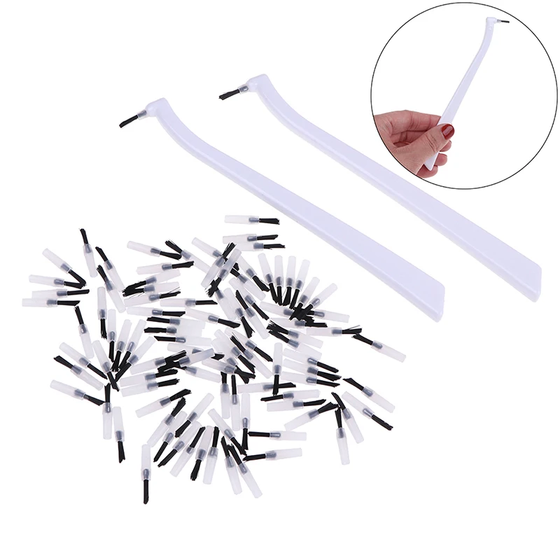 

2/100PCS Dental Disposable Composite Brush Tips/Brush Handles For Dental Clinic Supplies