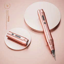 Wireless Tattoo Pen Machine with 2 battery Rotary Tattoo Gun Pink Permanent Makeup Tattoo Machines Device Kit Eyebrow Pen