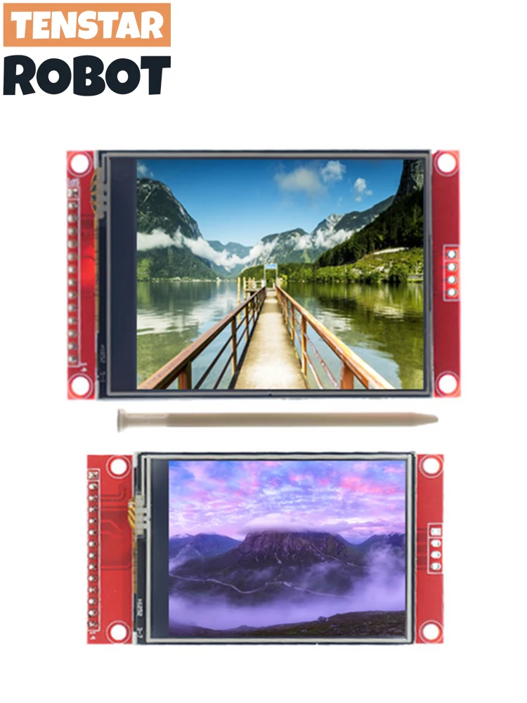 2,4 2,8-calowy panel dotykowy SPI TFT LCD ILI9341 Moduł portu szeregowego Chicp z wyświetlaczem szeregowym PBC 240x320 SPI z piórem dotykowym