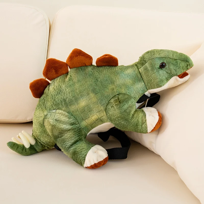 Realistico dinosauro peluche soffice vita reale animali di peluche triceratopo zaino per bambini zaino per ragazzo regalo di compleanno