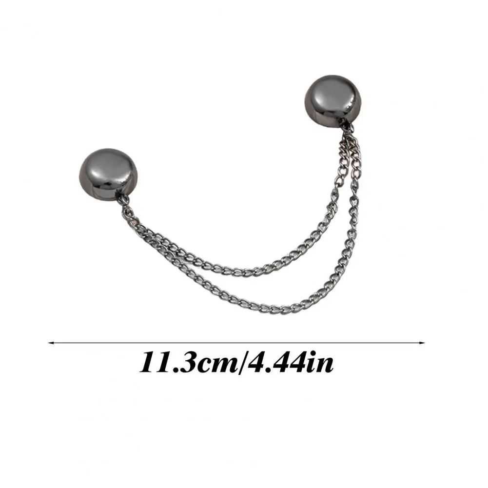 4 Pcs Magnetic Button Brooch Clothing Clips Multi-Function Pinless Brooch Shawl Clips Buckle Button with Chain