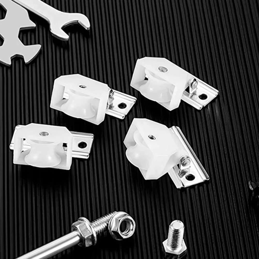 

4Pcs Roman Shade Cord Pulley Small Plastic Cord Locks Stable Lock Mechanism for Window Blinds Curtains Residential Commercial