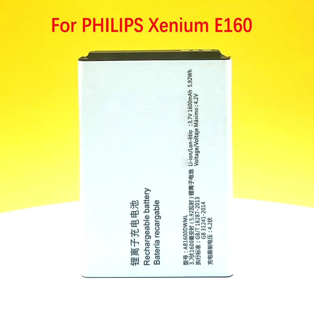 AB1600DWML AB1600CWMT Battery For PHILIPS Xenium E160 Smartphone 1600mAh New Batterias With Tracking Number Fast Delivery